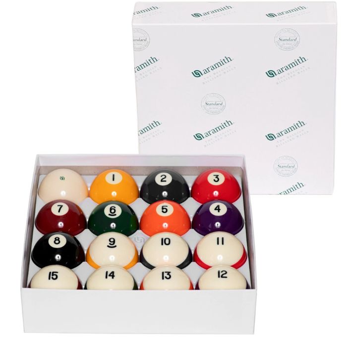 Aramith Crown Standard Striped Pool Ball Set 2 1/4" with Magnetic Cue Ball – Green Logo