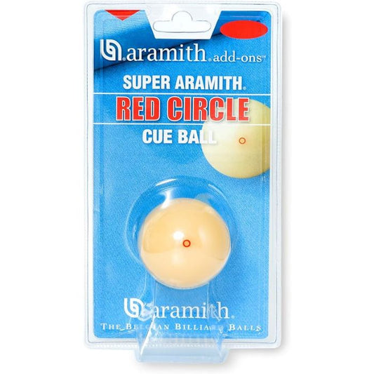 Aramith Super Pool Cue Ball 2 1/4" with Red Circle