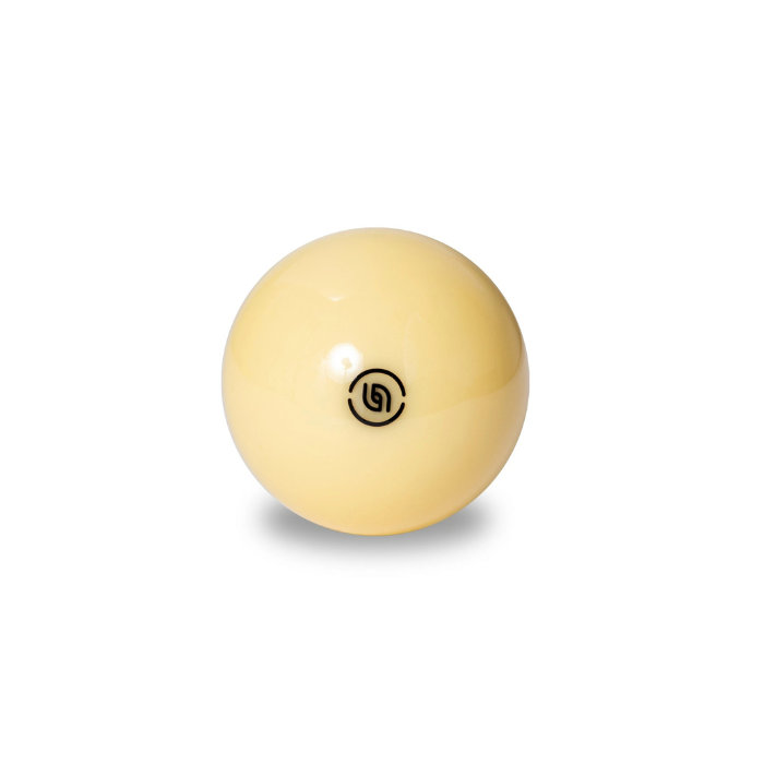 Super Aramith Tournament Cue Ball – 2 1/4" with Black Logo