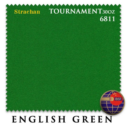 Strachan Snooker Cloth 6811 New Club 30 oz English Green