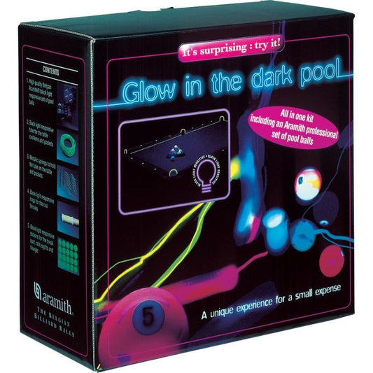 Aramith Glow in the Dark Pool Kit – Complete 2 1/4"